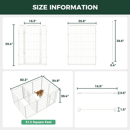 FXW Homeplus Unleashed Indoor Dog Playpen - Stress-Free and Safe Play, Heavy Duty 24 Inch 6 Panels Dog Pen for Puppy and Small Dogs, Black│Patented