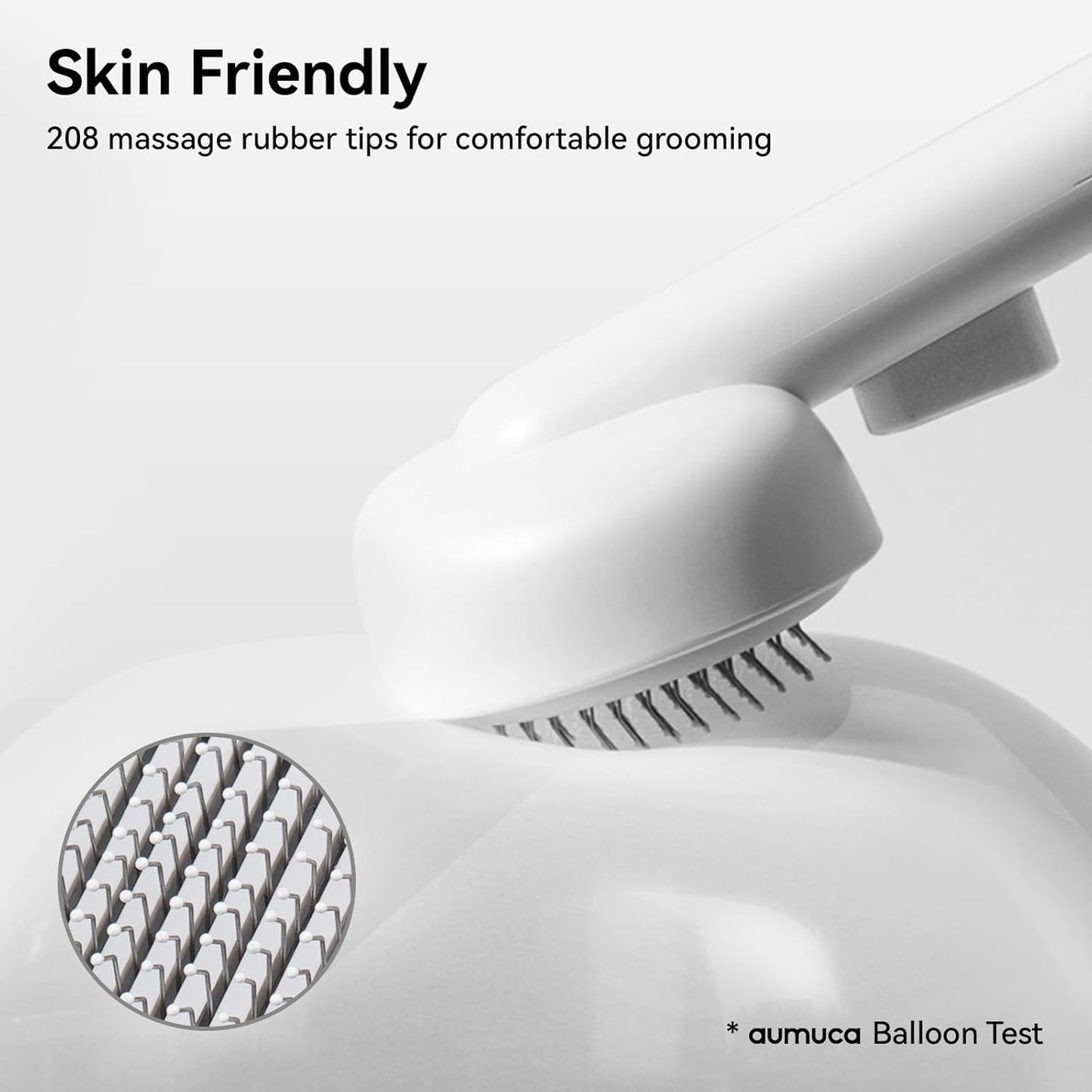 Aumuca Skin Friendly Self-Cleaning Slicker Brush for Dogs & Cats, Gentle Pet Grooming Tool for Shedding & Deshedding, Efficient Hair Remover for Long & Short Haired Pets