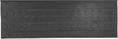 Ottomanson Outdoor Rubber Stair Treads – Ribbed Heavy-Duty Non-Slip Stair Mats – Best Grip on Concrete, Brick & Textured Step – Fastening Recommended for Wooden & RV Steps, Pack of 5