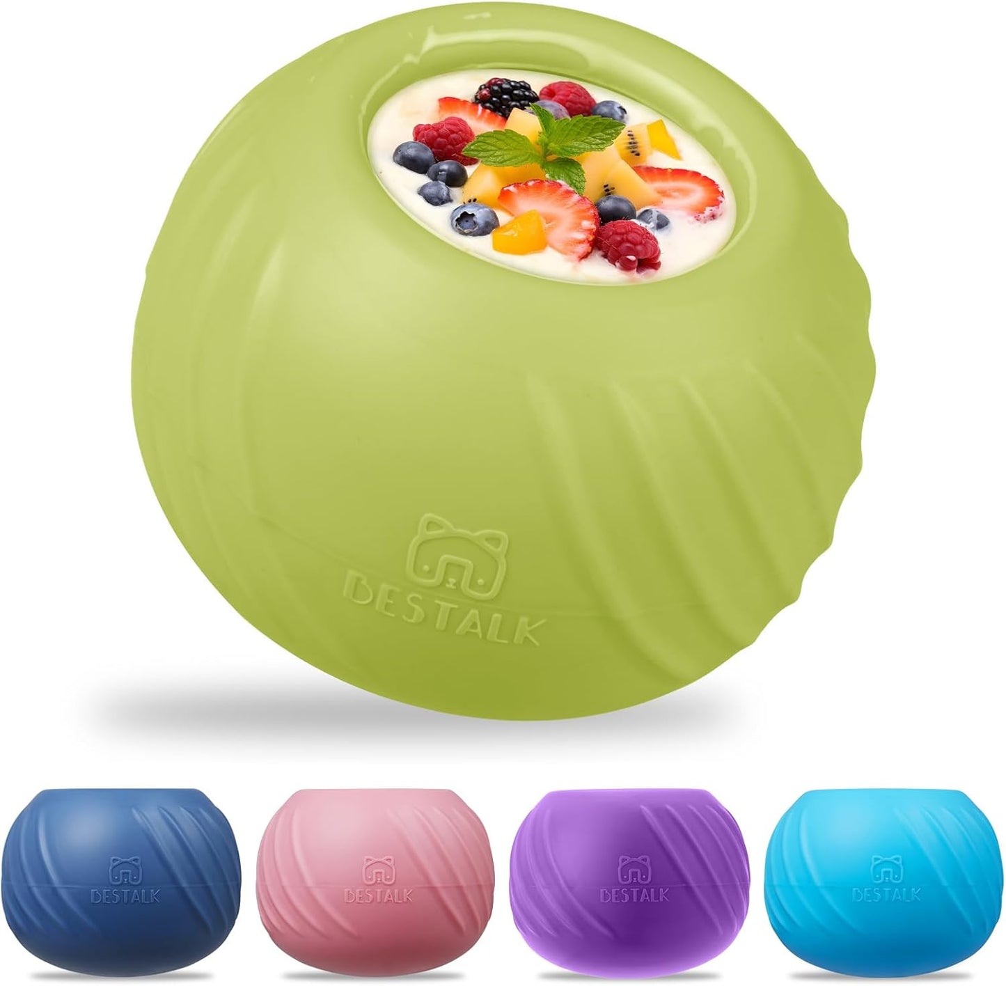 Long-Lasting Dog Lick Toy, Wobbly Dog Enrichment Lick Bowl to Keep Dogs Busy, Interactive Stuffable Dog Treat Feeder for Boredom, Silicone Treat Dispensing Chew Toy(Dark Blue,S)