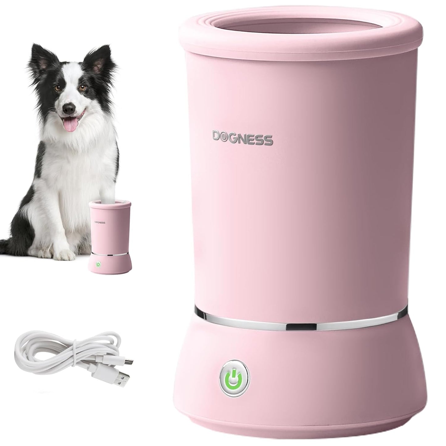DOGNESS W01 Automatic Dog Paw Cleaner for Small to Medium Dogs (White)