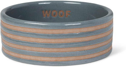 Fringe Studio Matte Speckled Green Medium Raised Stoneware Feeder W/Stainless Steel Insert (7" Diameter x 5.5" H, 26 fl.oz.), PetShop Collection (453MD001)