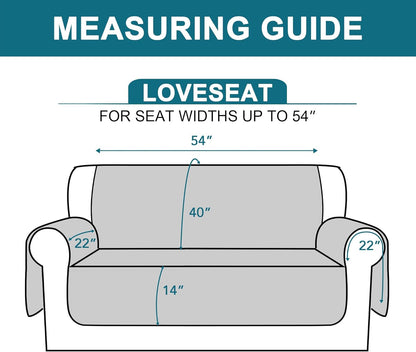 Turquoize 100% Waterproof Sofa Covers Couch Cover Sofa Cover for Dogs Couch Protector Triple Non-Slip Sofa Slipcover for 3 Cushion Couch Furniture Protector for Pets, Kids,Dog (Sofa 70", Ivory)