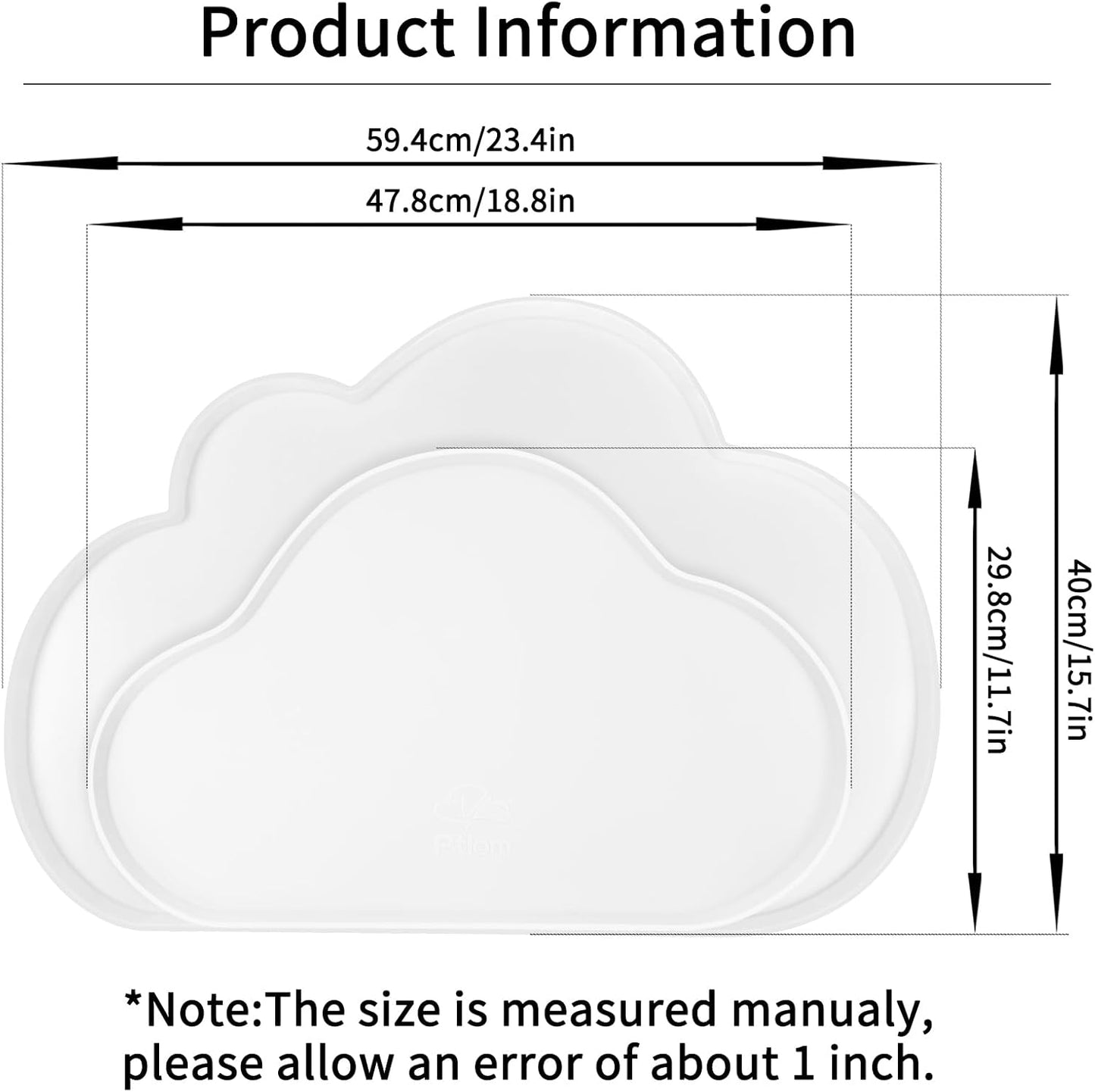 Ptlom Silicone Pet Placemat for Dogs and Cats, Non-Slip Waterproof Dog Feeding Bowl Mats for Food and Water, Small Medium Large Pet Puppy Tray Mat Prevent Residues from Spilling onto The Floor, Beige