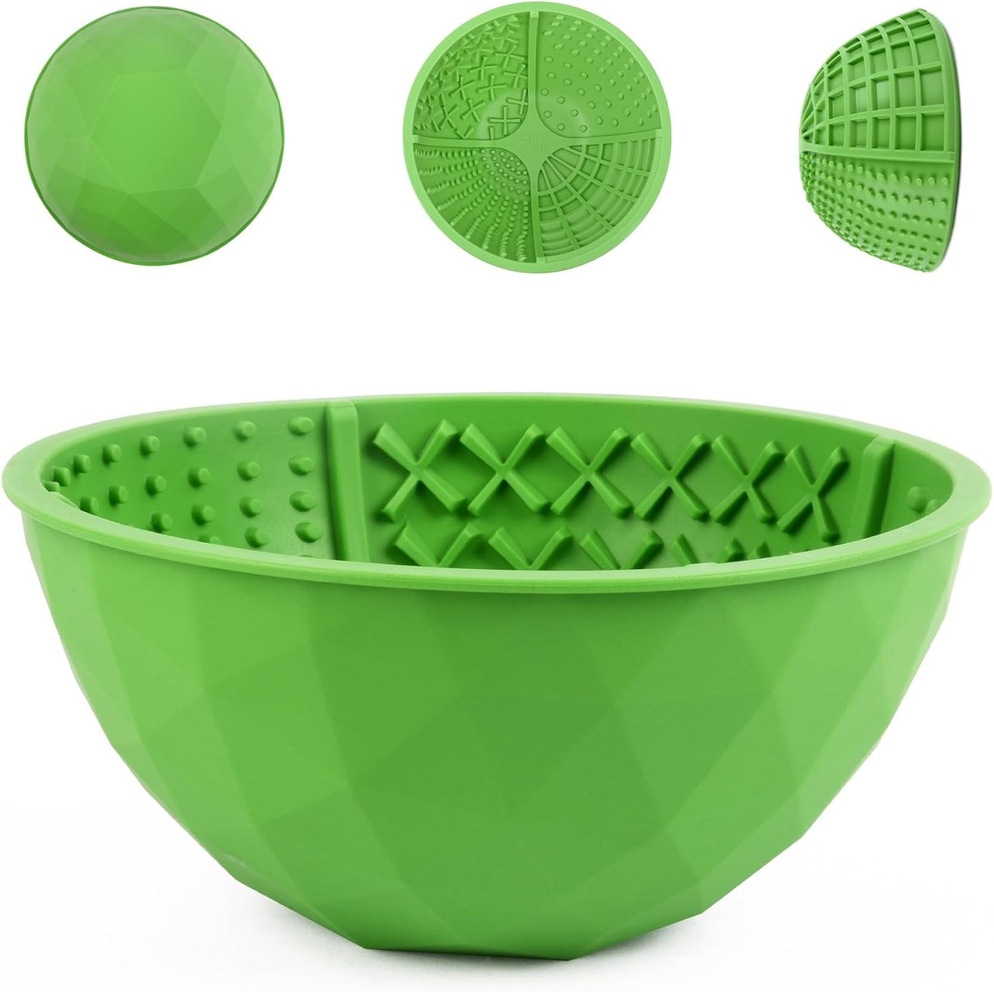 Tuff Pupper XL Dog Lick Bowl | Thick Silicone Lick Mat | Long Lasting 4 Texture | Large Slow Feeder Bowl | Calms Anxiety & Boredom | Stable & Wobble Mode | Easy Clean Dishwasher Safe | NOT for Chewing