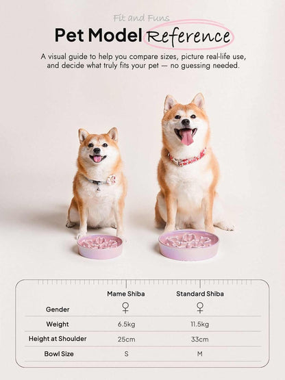 LE TAUCI Dog Bowls Slow Feeder Ceramic, 1.5 Cup Slow Feeding Bowl for Small and Medium Breed, Puzzle Dog Food Bowl for Fast Eater, Maze Purple