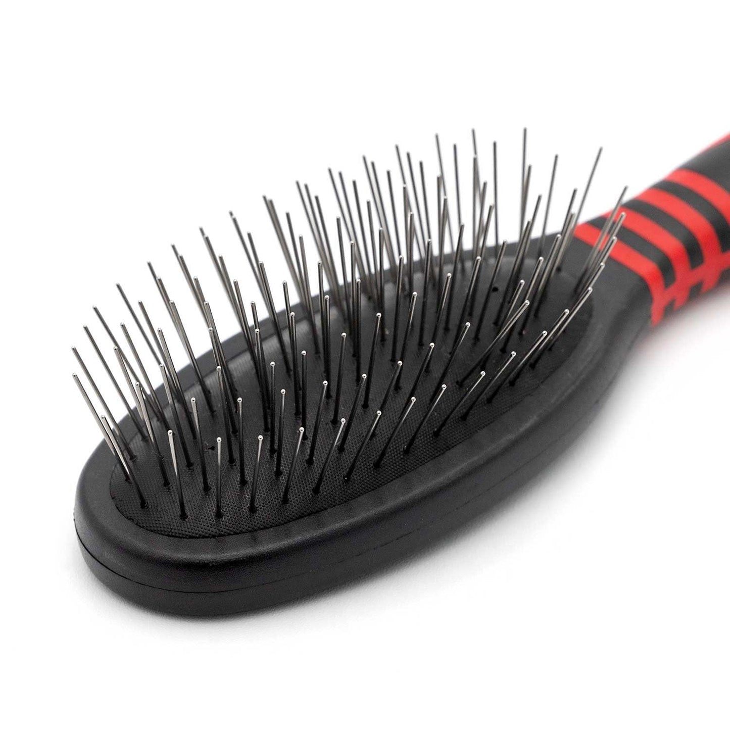 Jeffers Pet Dual Level Pin Universal Slicker Brush for Dogs, Cats & Small Pets - Curved Grooming Brush with Long & Short Pins for Shedding, Detangling, Finishing - Remove Mats & Dead Coat - Large