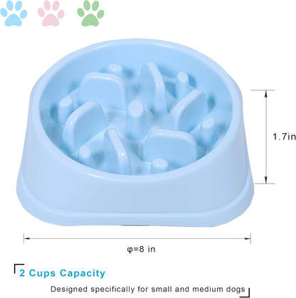UPSKY Slow Feeder Small Dog Bowl - Anti-Slip Puzzle Bowl Feeder, Interactive Bloat Stop, Anti-Choking