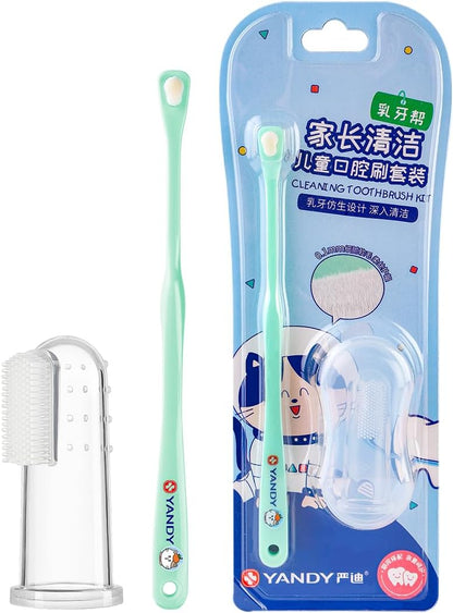 YANDY Dog Toothbrush,Pet Finger Tooth Brush,360 Degree Pet Tooth Brushing Kit,Cat Toothbrush, Canine Dental Care & Teeth Cleaning Kit