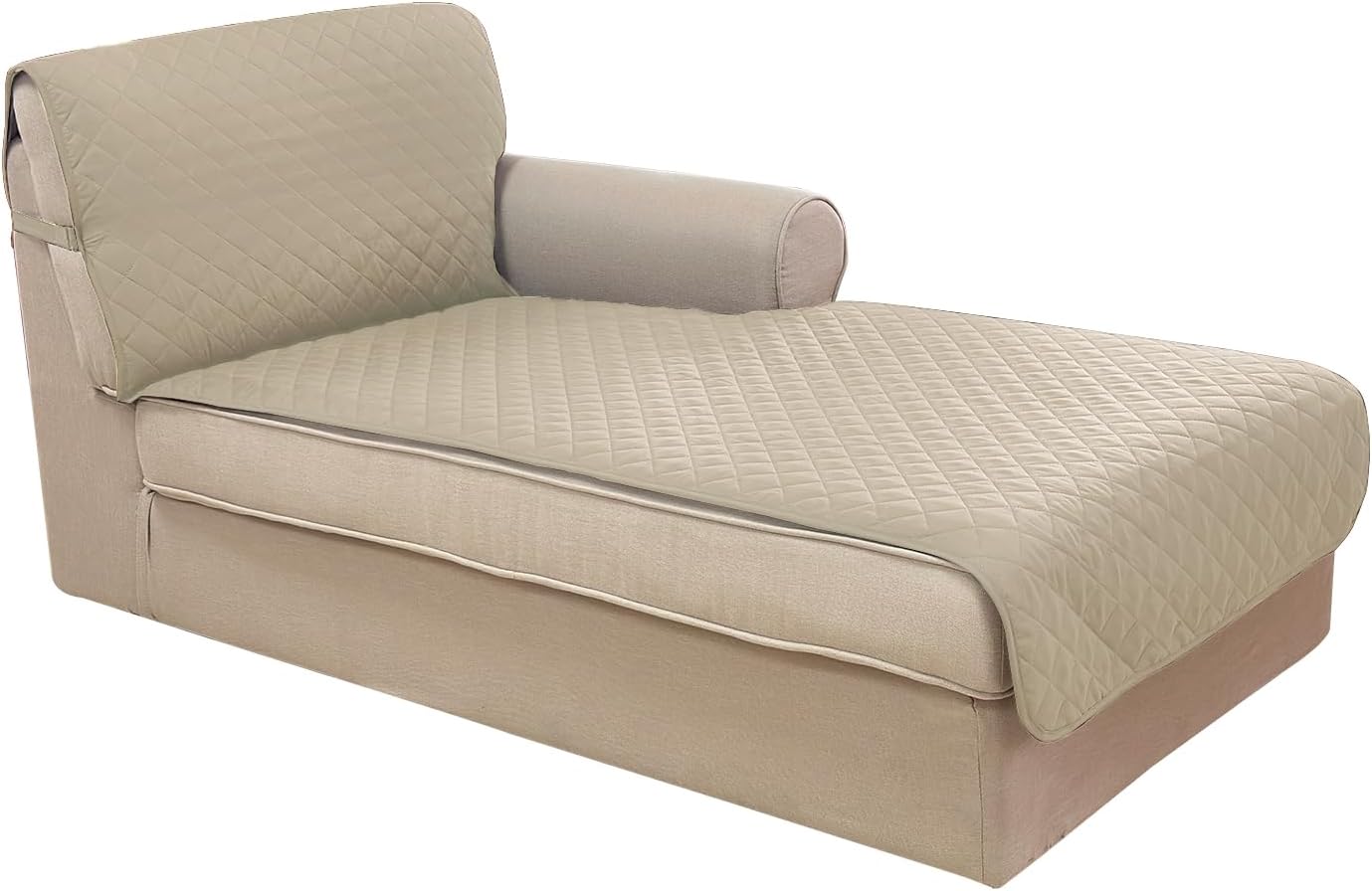 U-NICE HOME Reversible Sofa Cover Washable Couch Cover for Dogs Friendly with Elastic Straps Water Repellent Furniture Protector for 3 Cushion Couch (Sofa, Coffee/Beige) - Colors B