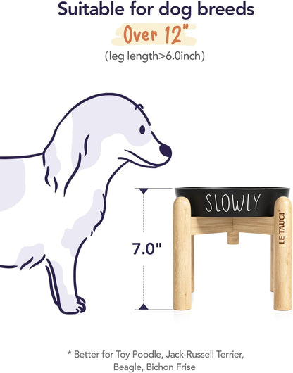 Slow Feeder Dog Bowl - 1.5 Cups Ceramic Puzzle Feeder for Small & Medium Breeds, Maze Design Bowl for Puppy & Fast Eaters, White Pet Dish to Control Eating Speed