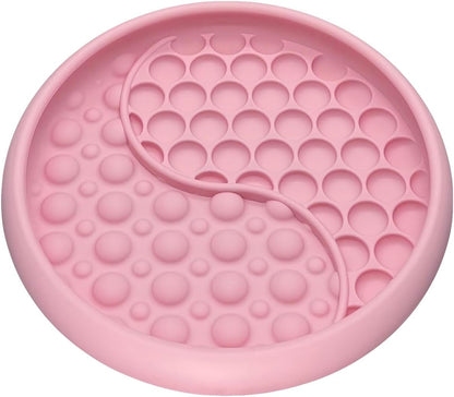 Lick Mat for Dogs, Silicone Slow Feeder Licking Mat with Non-Slip Suction Cups, Freeze-Friendly Lick Bowl for Enrichment Play, Anxiety Relief & Keeps Busy (8.0" x 1.4" Light Blue)