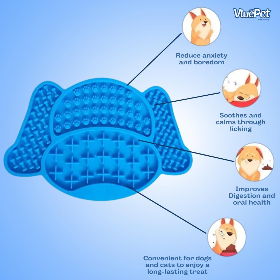 VALUEPET | Dog Lick Mat - Silicone Lick Mat for Anxiety Relief - Slow Feeder Licking Pad for Butter, Yogurt, & Peanut - Suitable for Dog Training, Boredom Reducer, Bathing & Grooming - Paw - 6.6 Inch
