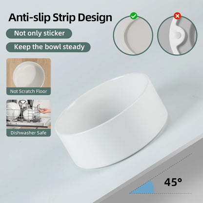Havniva 8.3” Dog Bowls Elevated Ceramic Dog Food and Water Bowl, Raised Dog Water Bowl with Stand Non-Slip Rubber Base Large Capacity Feeding Pet Food Bowl for Large Dogs