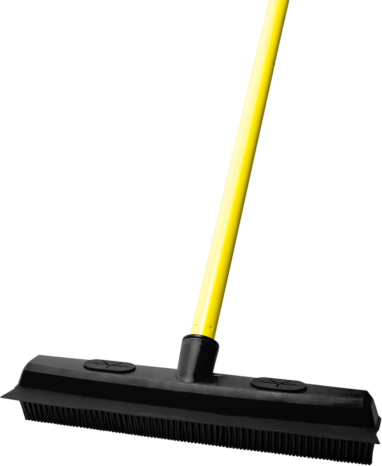 Original Pet Hair Rubber Broom with Squeegee, with 58" Telescopic Handle for Carpet, Tile and Hardwood
