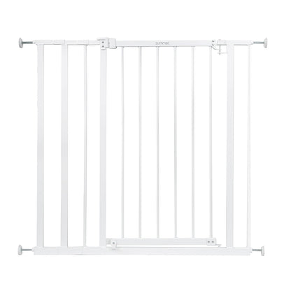 Summer Infant Everywhere Extra Tall & Extra Wide Pet and Baby Gate, 28.75" - 39.75" Wide, 36" Tall, Pressure and Hardware Mounted, Install In-Between Rooms, Doorways and Stairways - White Metal