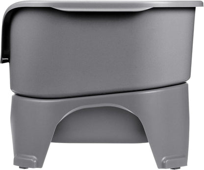Neater Feeder Express Mess Proof Dog Bowls Elevated for Small Breeds under 15 Lb, Made in USA, No Spill Raised Dog Food Bowl Stand, Stainless Steel Food and Water Bowl Set, Feeding Station, Cappuccino