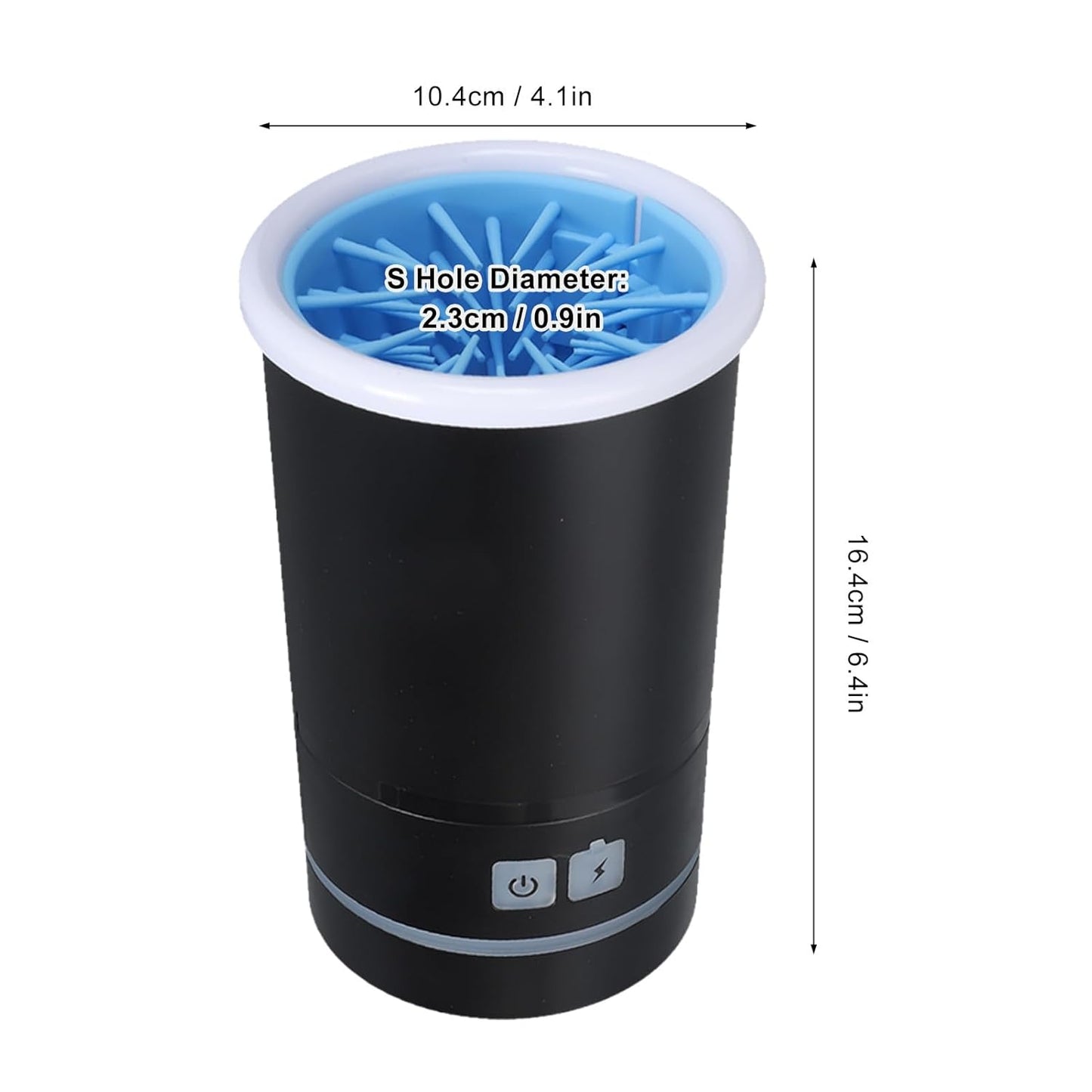 Automatic Dog Cleaner, Soft Electric Washer USB Rechargeable Portable Cleaner Cup, Dog Foot Cleaning Machine for Small to Medium Dogs Cats (White Blue)
