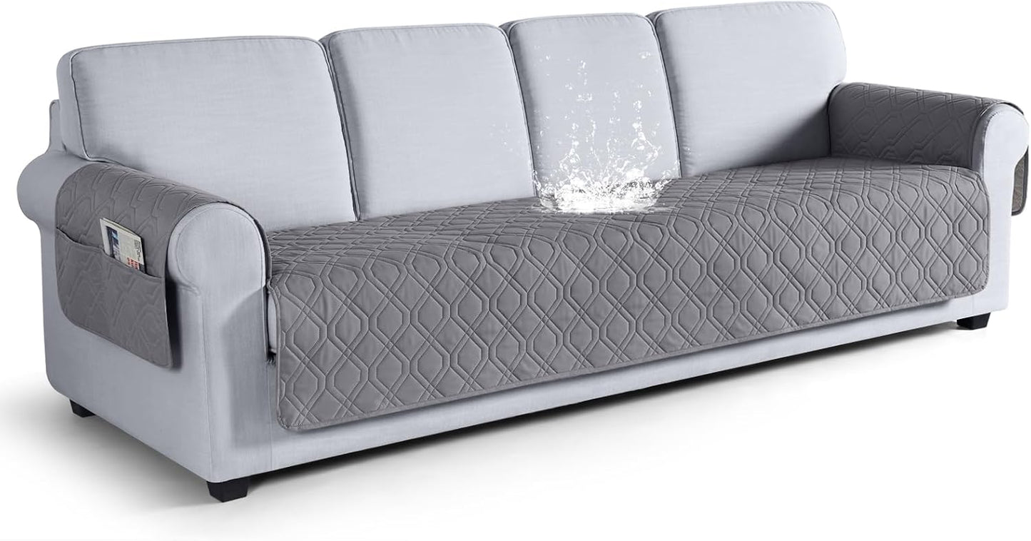 VANSOFY Couch Cover, Waterproof Sofa Covers Washable Slipcover Furniture Protector Couch Seat Covers Non-Slip Couch Cover for Dogs, Pets(Sofa, Dark Gray)