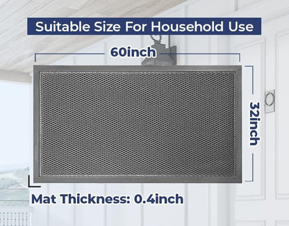 Muddy Mat® Meshy Mat™ Door Mat Heavy-Duty Quick-Dry Floor Mat, Sand & Dirt Trapper for Indoor & Outdoor, Ideal for Entrance, Mudrooms,Patios & Garages,Low-Profile,Non-Slip,Washable– Black 17"x30"x0.4"