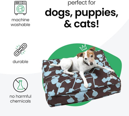 Molly Mutt Medium to Large Dog Bed Cover- Forever Young Print - Measures 27”X36”X5’’ - 100% Cotton - Durable - Breathable - Sustainable - Machine Washable Dog Bed Cover (Dd82b)