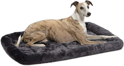 MidWest Homes for Pets QuietTime Dog Bed - White Fleece Bolster, Ultra-Soft and Machine Washable, Fits 24-Inch Crates and Carriers, for Small Breed Dogs