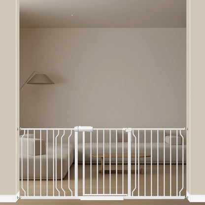 ALLAIBB Extra Wide Pressure Mount Baby Gate Auto Close Metal Child Dog Pet Safety Gates with Walk Through for Stairs,Doorways,Kitchen and Living Room (62.02-66.93"/158-170cm)