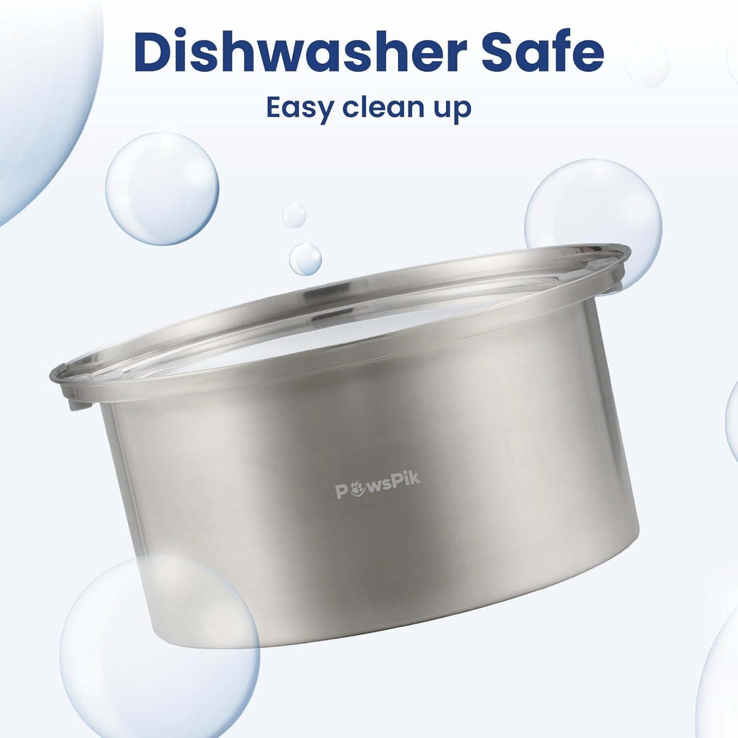 PawsPik Spill Proof Stainless Steel Dog Water Bowl – 4L Slow Drinking Pet Bowl with Floating Tray, Non-Tip, BPA-Free, Dishwasher Safe – for Large Dogs & Multi-Pet Homes