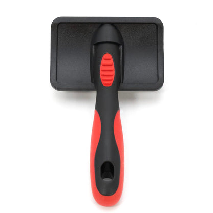 Jeffers Pet Dual Level Pin Universal Slicker Brush for Dogs, Cats & Small Pets - Curved Grooming Brush with Long & Short Pins for Shedding, Detangling, Finishing - Remove Mats & Dead Coat - Large