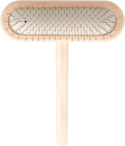 Chris Christensen Mini Grooming Brush - Comfortable High-Grade Stainless-Steel Rounded and Polished Pins - Removes Long & Loose Hair from Dogs & Cats