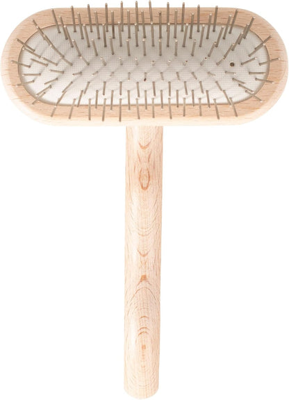 Chris Christensen Mini Grooming Brush - Comfortable High-Grade Stainless-Steel Rounded and Polished Pins - Removes Long & Loose Hair from Dogs & Cats