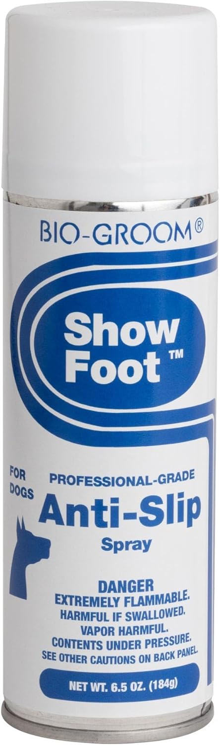 Bio-groom Show Foot Anti-Slip Spray - Dog Paw Protector, Prevents Slipping, Fast-Drying, Cruelty-Free, Made in USA, Dog Grooming Products for Pawfriction - 8 fl oz, 1-Pack