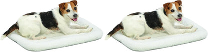 MidWest Homes for Pets QuietTime Dog Bed - White Fleece Bolster, Ultra-Soft and Machine Washable, Fits 24-Inch Crates and Carriers, for Small Breed Dogs