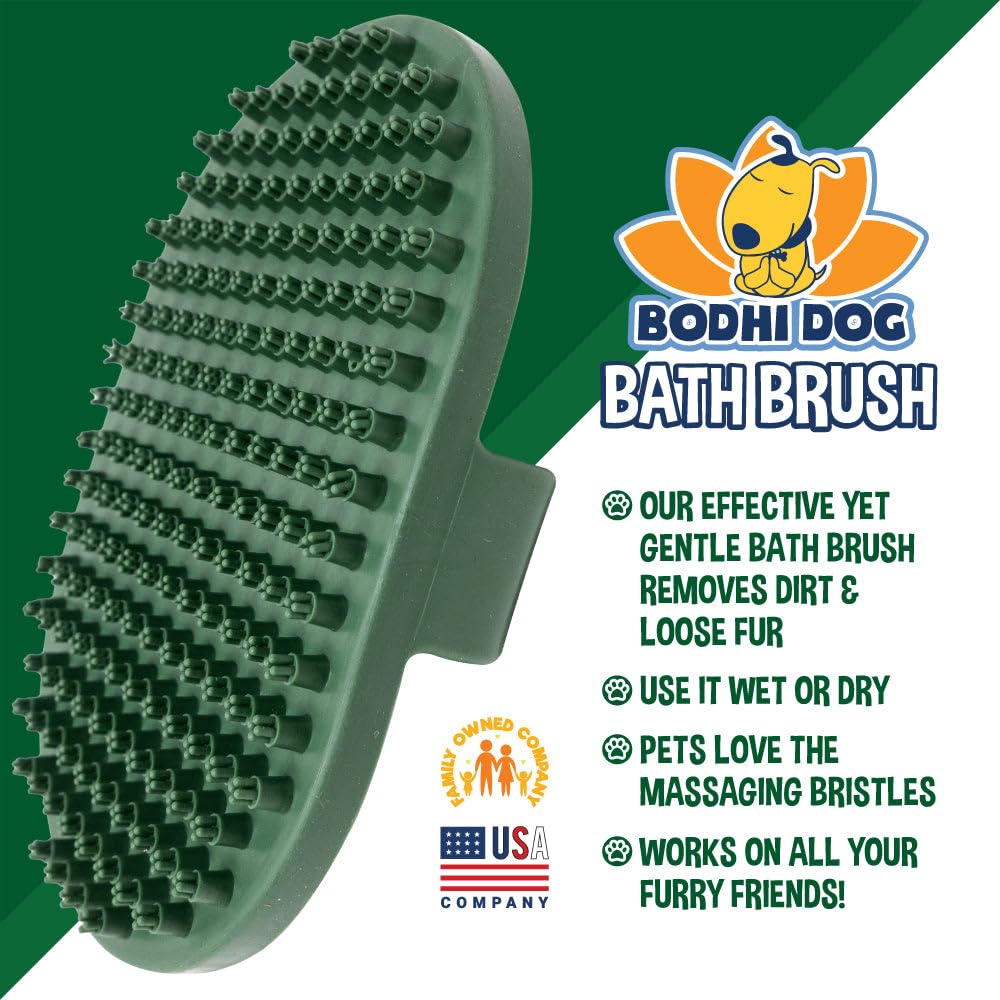 Bodhi Dog Shampoo Brush - Pet Grooming & Bath Supplies for Dogs and Cats - Bath Brush for Long & Short Hair - Premium Scrubber for Shower, Bathing & Massage (One Pack, Blue)