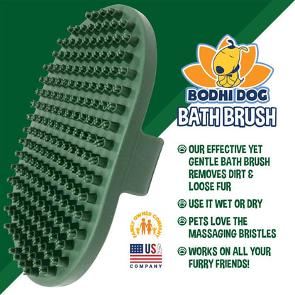 Bodhi Dog Shampoo Brush - Pet Grooming & Bath Supplies for Dogs and Cats - Bath Brush for Long & Short Hair - Premium Scrubber for Shower, Bathing & Massage (One Pack, Blue)