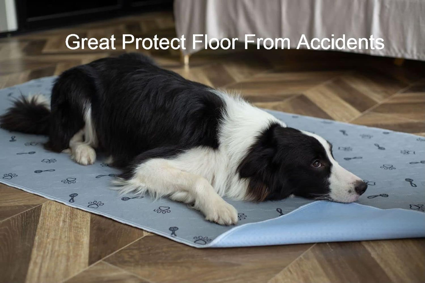 Peepeego 2Pack Pee Pads for Dogs Washable+Free Dog Comb, Waterproof Rugs 36”x48, Absorbent Dog Pads Reusable, Non Slip
