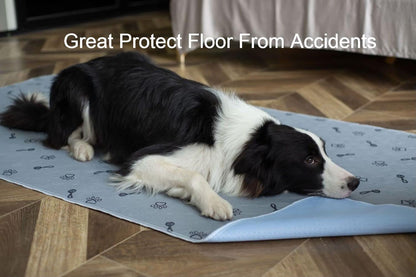 Peepeego 2Pack Pee Pads for Dogs Washable+Free Dog Comb, Waterproof Rugs 36”x48, Absorbent Dog Pads Reusable, Non Slip
