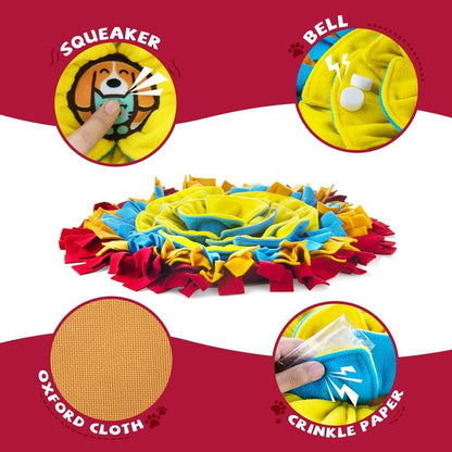 AWOOF Pet Snuffle Mat for Dogs, Interactive Feed Game for Boredom, Encourages Natural Foraging Skills for Cats Dogs Bowl Travel Use, Dog Treat Dispenser Indoor Outdoor Stress Relief