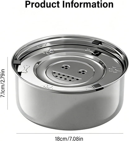 1pc 1L Dog Water Bowl,Stainless Steel Messy Anti-Drip Anti-Splash Slow Drinking Dog Water Feeder Dispenser for Dogs and Cats