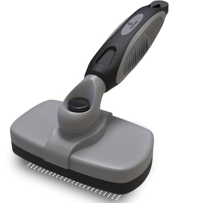 Deshedding Dog Brush for Shedding – Self Clean Cat Brush Deshedding & Grooming Tool for Long Haired and Short Haired Dogs, Slicker Brushes for Dogs, Skin-Friendly, Retractable Bristles, Easy to Clean