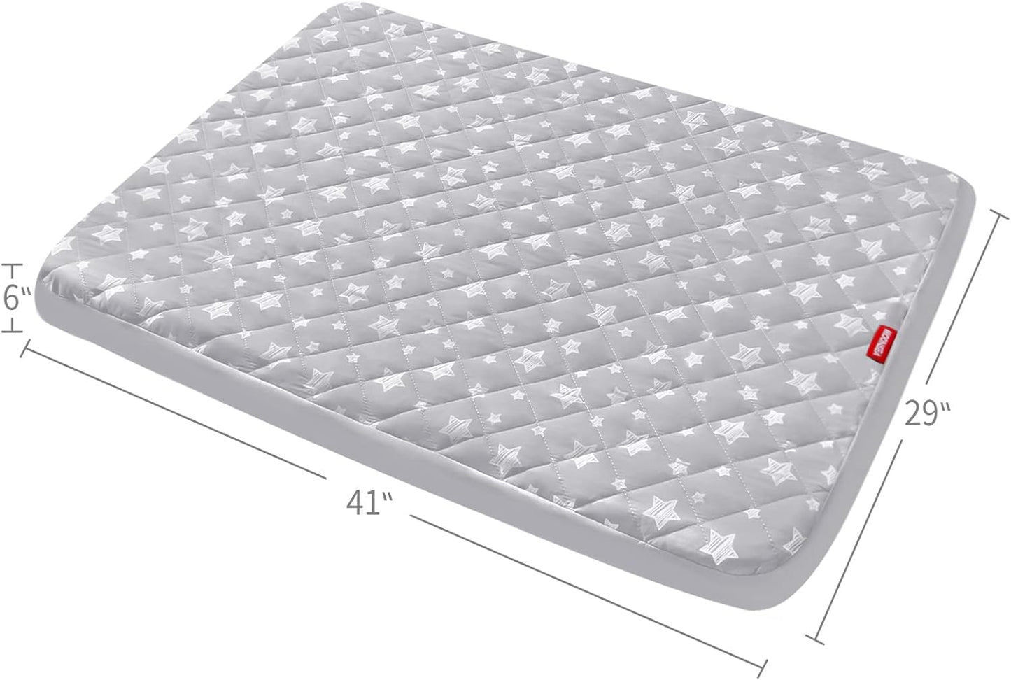 Moonsea Dog Bed Covers Replacement Washable 2 Pack, Waterproof Dog Bed Covers Dog Pillow Cover Quilted, Pet Bed Cover Lovely Grey Star Print, Puppy Bed Cover 27x36 Inches, for Dog/Cat, Cover Only