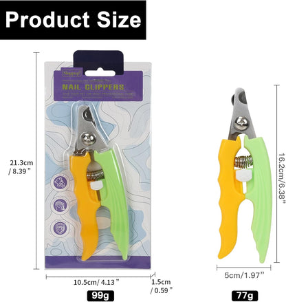 Blue Dog Nail Clipper with Safety Guard Plier Style Dog Claw Clippers Heavy-Duty Dog Toenail Clippers Professional Pet Nail Trimmers for Small Medium Large Dogs and Cats with Thick Nails