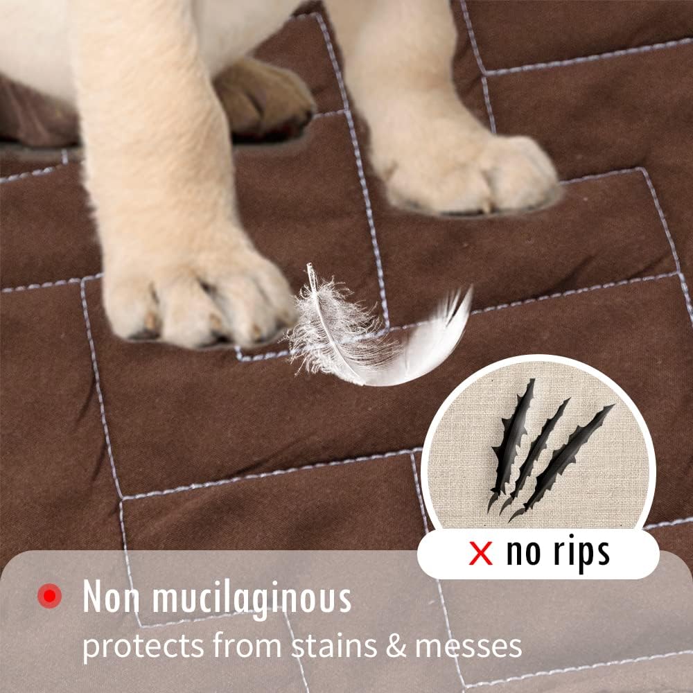 fuguitex Waterproof Dog Bed Cover Couch Cover, Anti-Slip Cat Mat Pet Pad Blanket for Sofa Chair Recliner Furniture Protrctor