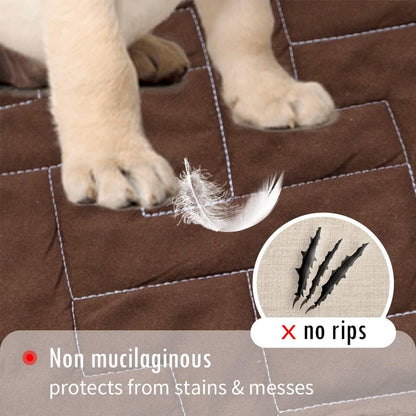 fuguitex Waterproof Dog Bed Cover Couch Cover, Anti-Slip Cat Mat Pet Pad Blanket for Sofa Chair Recliner Furniture Protrctor