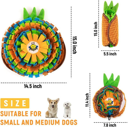 AWOOF Pet Snuffle Mat for Dogs, Interactive Feed Game for Boredom, Encourages Natural Foraging Skills for Cats Dogs Bowl Travel Use, Dog Treat Dispenser Indoor Outdoor Stress Relief
