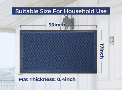 Muddy Mat® Meshy Mat™ Door Mat Heavy-Duty Quick-Dry Floor Mat, Sand & Dirt Trapper for Indoor & Outdoor, Ideal for Entrance, Mudrooms,Patios & Garages,Low-Profile,Non-Slip,Washable– Black 17"x30"x0.4"