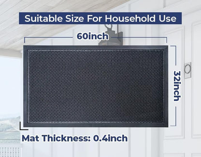 Muddy Mat® Meshy Mat™ Door Mat Heavy-Duty Quick-Dry Floor Mat, Sand & Dirt Trapper for Indoor & Outdoor, Ideal for Entrance, Mudrooms,Patios & Garages,Low-Profile,Non-Slip,Washable– Black 17"x30"x0.4"