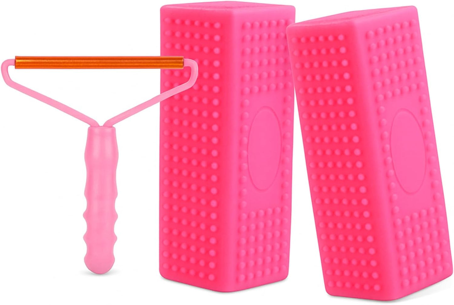 Honeydak 3 Pieces Hair Remover Tool Dog Hair Remover Pro Silicone Cleaner Brush Roller Fuzz Hairball Brush for Carpet Rake, Car Mat, Couch, Pet Bed, Clothes