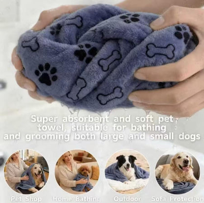 3PCS Dog Bath Supplies,Dog Bath Brush | Dog Washing Gloves | Dog Towel 40'' X 23.6'',Super Absorbent and Soft Pet Grooming Towel, Perfect Shower & Grooming Supplies for Dogs (A-3 Kits)