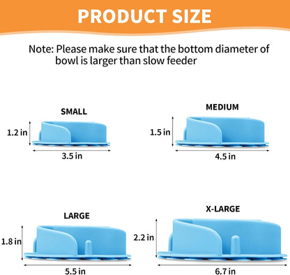 Slow Feeder Dog Bowls Insert, Animire Soft Silicone Slow Eating Dog Food Bowl for Small, Medium and Large Dogs, Compatible with Regular and Elevated Bowls
